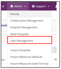 A screenshot of the AIM portal's 