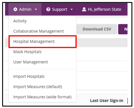 A screenshot of the navigation bar where the 