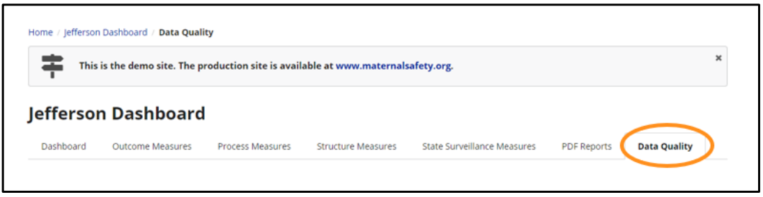 A screenshot of a web header showing a demo site banner. An orange circle highlights the 