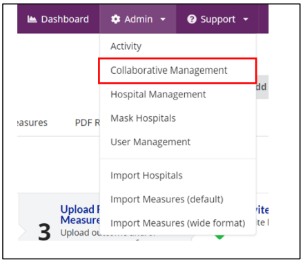 A screenshot of the web portal's 